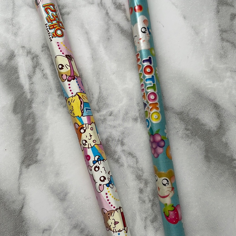 Vintage USED HAMTARO pencils